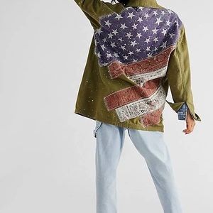 Free People Spruce Military Shirt Jacket